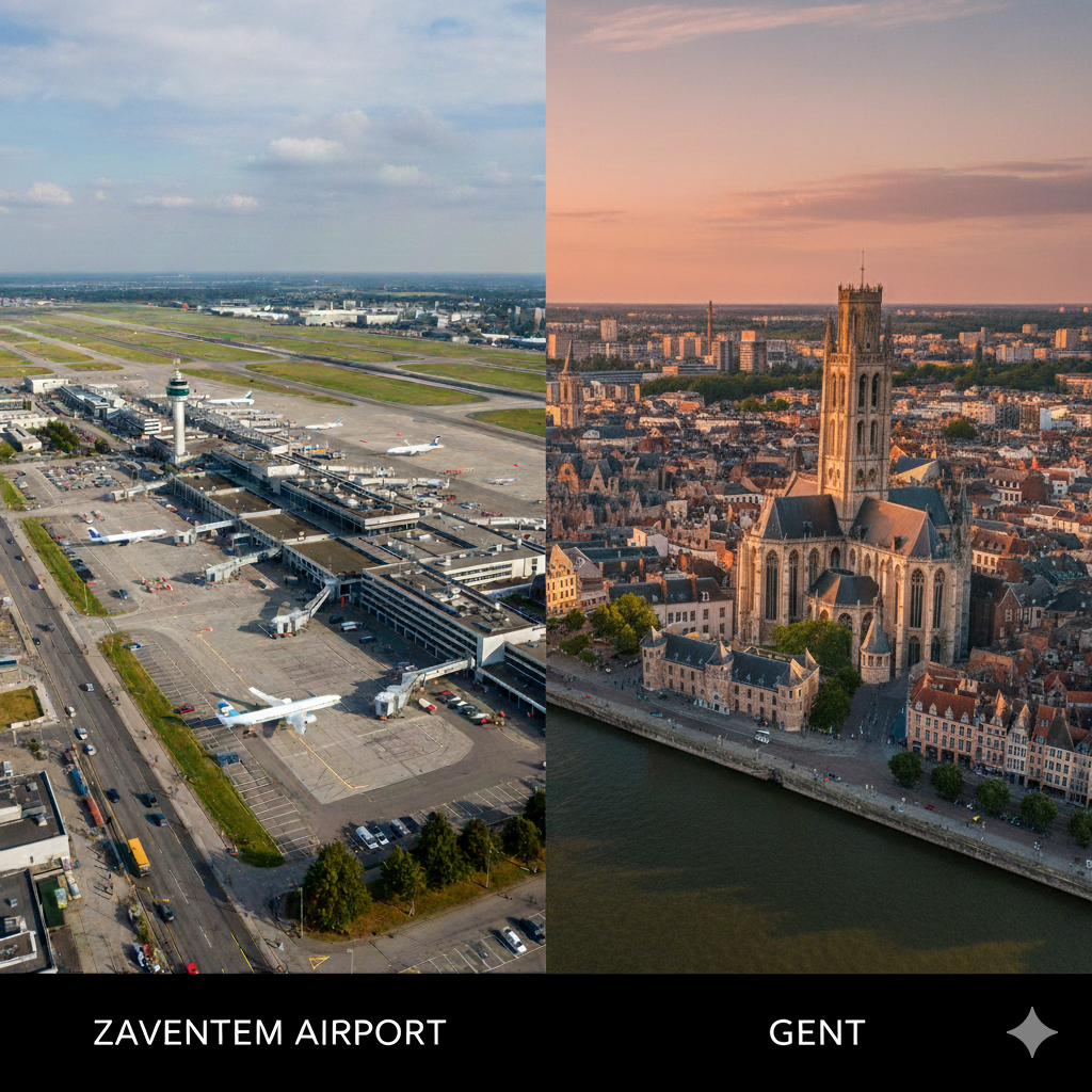 Taxi Zaventem airport naar Gent