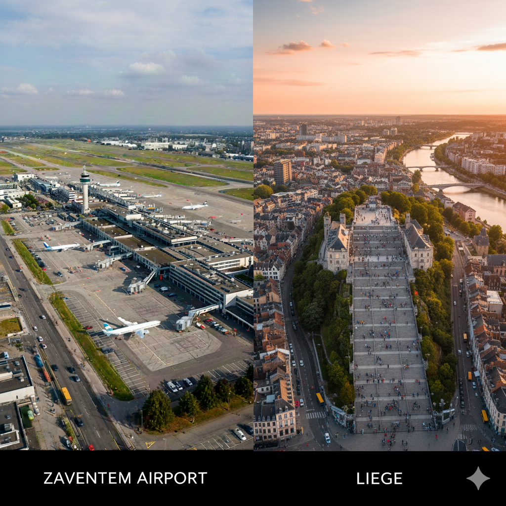 Taxi Zaventem airport vers Liège